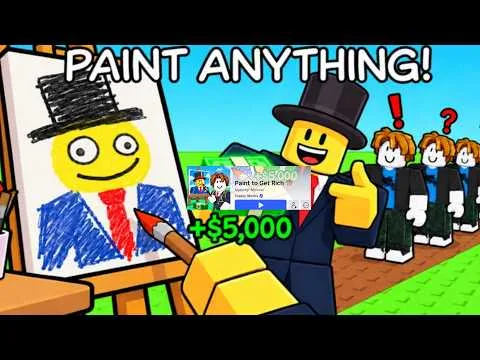 PAINT TO GET RICH ROBLOX PART 1!