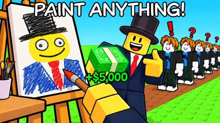Official Roblox thumbnail for Paint to Get Rich.